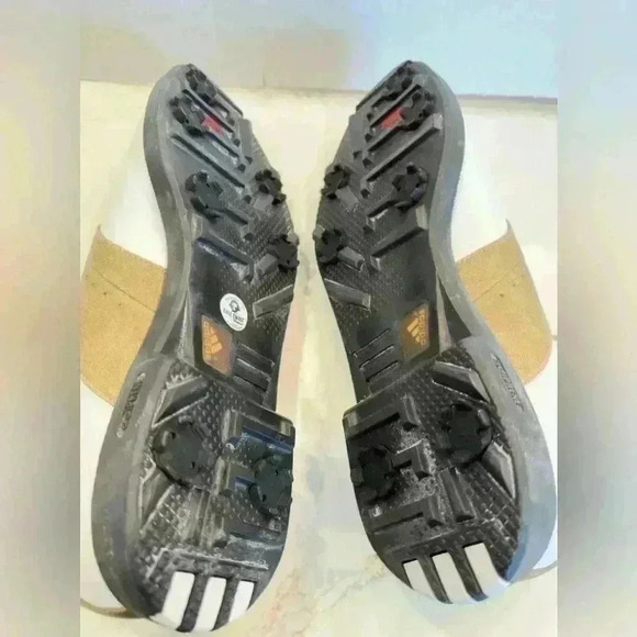 NWT - Adidas Women's Tan & White SADD Ritual Saddle Golf Shoes (Size 10) - Picture 6 of 10